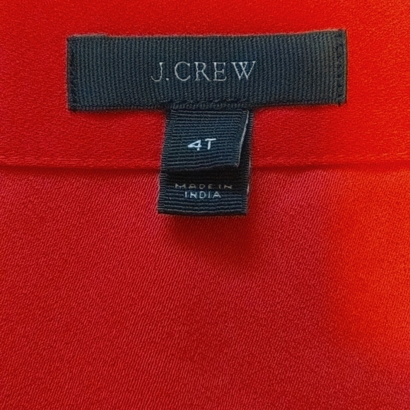 J. Crew Red Blouse Size 4Tall - Picture 6 of 6